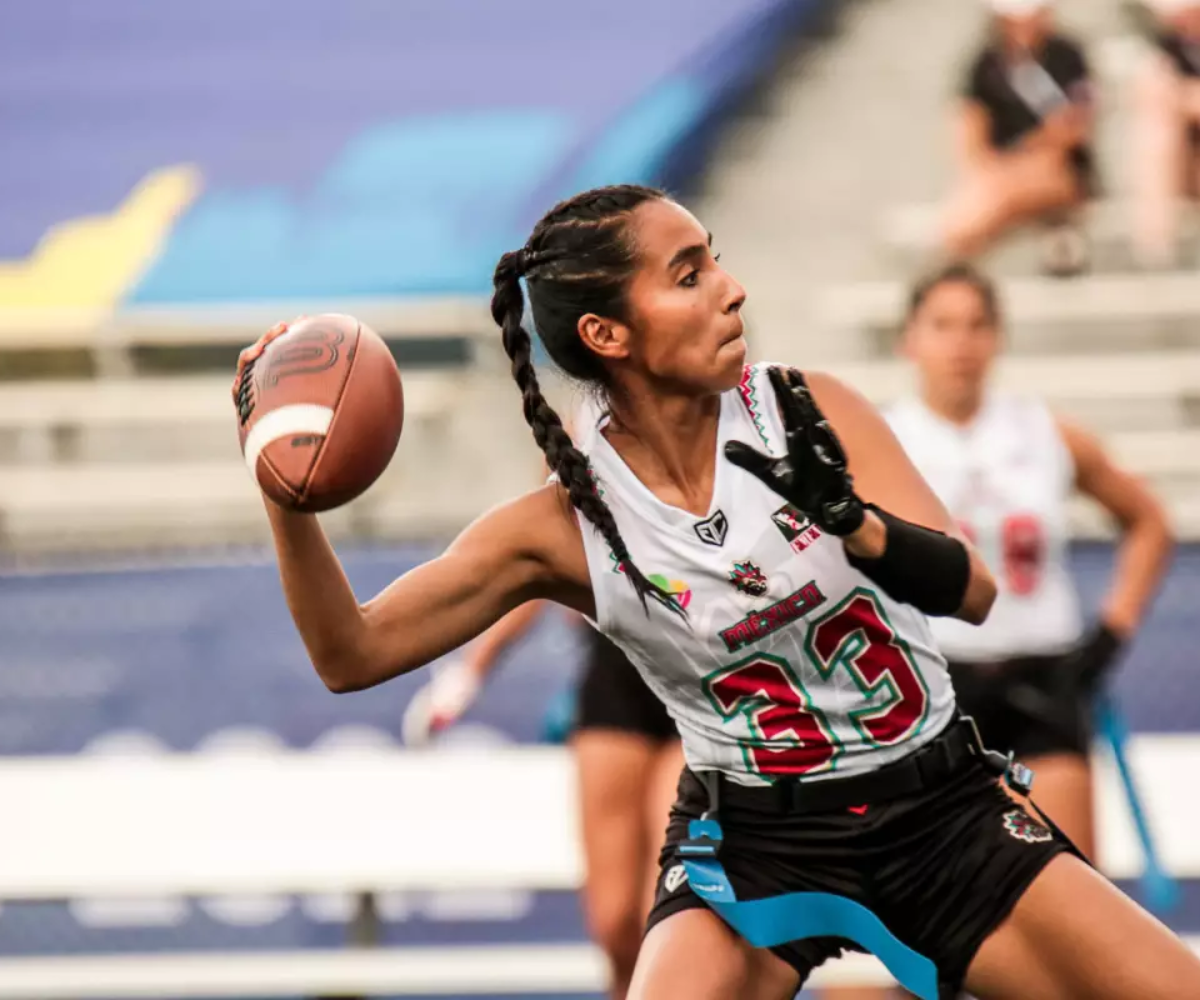 Latina NFL ambassador Diana Flores Tackles Barriers in Flag Football